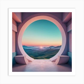 View Of The Mountains Art Print