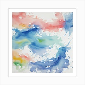 Watercolor Splashes Art Print