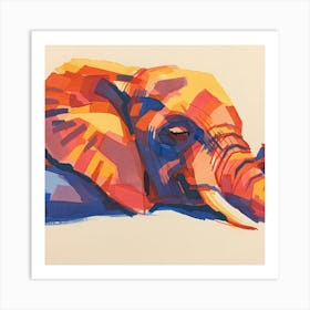 Elephant Laying Down Art Print