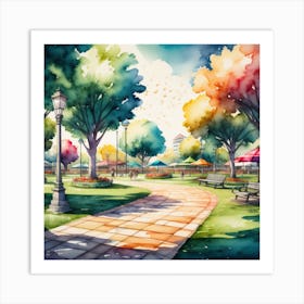 Park painting Art Print