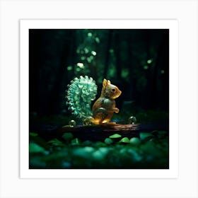 Glass Squirrel Art Print