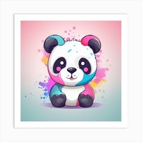 Cute Panda Art Print