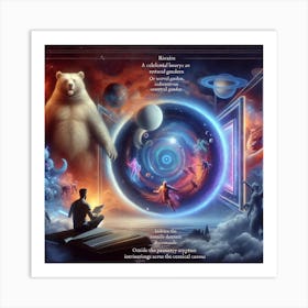 Bear In Space Art Print