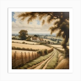 Harvest country view of the England Art Print