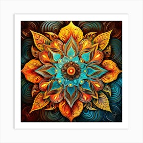 Psychedelic Mandala Art Print