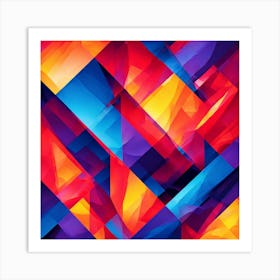 Vibrant Geometric Abstract Art Art Print