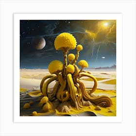 Yellow Plants Art Print