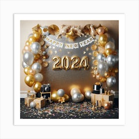 Happy New Year 2024N Art Print
