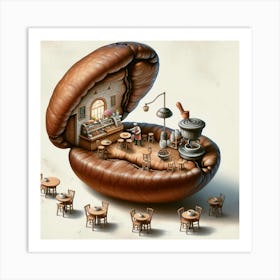 Coffee Shop In The Shell Art Print