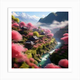 Bloom-filled valley Art Print