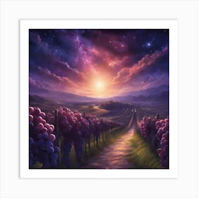 The Stars Twinkle Above You As You Journey Through The Grape Kingdom S Enchanting Night Skies, Ultra Art Print