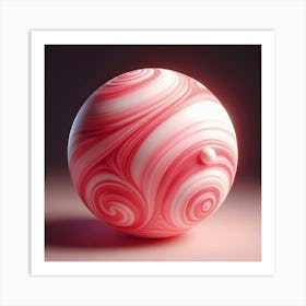 Marbled Sphere Art Print