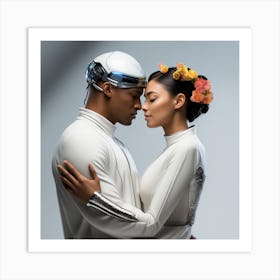 Man And Woman Hugging 1 Art Print