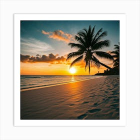 Sunset On The Beach 6 Art Print