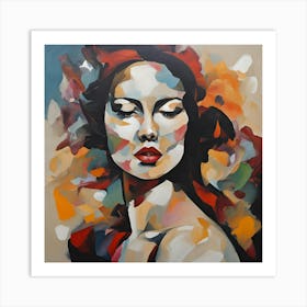 Woman'S Face 1 Art Print