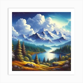 Mountain Landscape Art Print