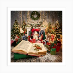 Firefly Journal, Christmas, Holiday, Scene, Festive, Winter, Cozy, Decorative, Nostalgic, Snow, Fami (1) Art Print