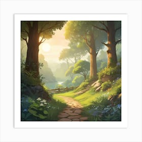 Vibrant Forest Art Print