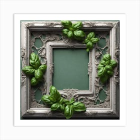 Frame With Basil Art Print