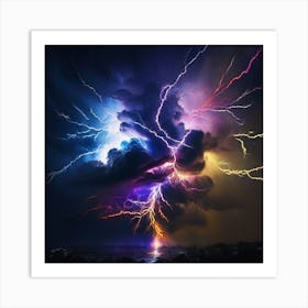 Lightning In The Sky 2 Art Print