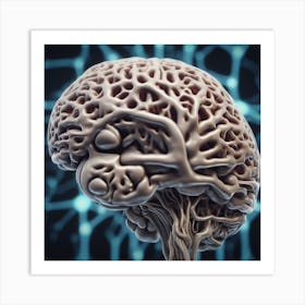 Brain In 3d 8 Art Print