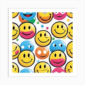 Smiley Faces Art Print