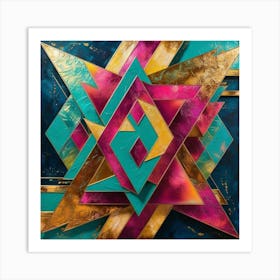 Abstract geometric Art Painting 1 Art Print