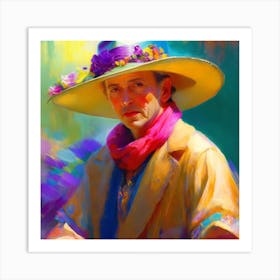 Man In Hat Art Print