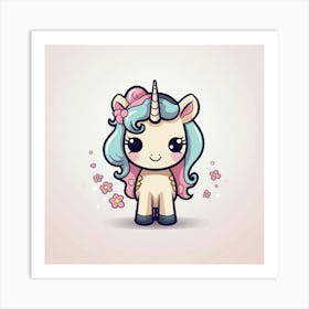 Cute Unicorn 445 Art Print