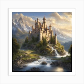 Castle In The Mountains Art Print