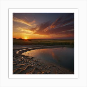 Default Beautiful Sunset 0 (1) Art Print