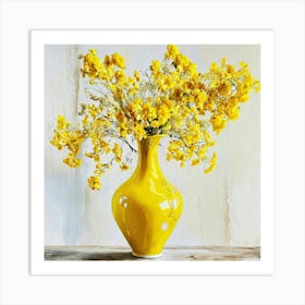 Yellow Vase living room art print 1 Art Print