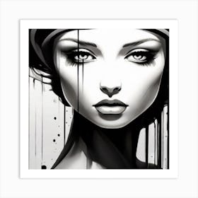 Black And White Painting Art Print