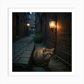 Cat In Alley 3 Art Print