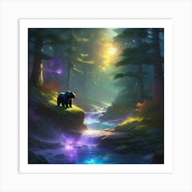 Bear In The Forest Art Print