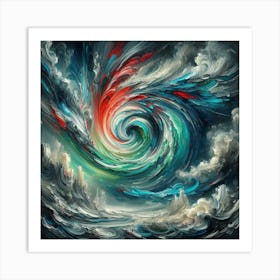 Abstract Swirl Painting Art Print