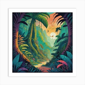 Jungle Scene Art Print