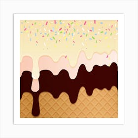 Ice Cream Background Art Print