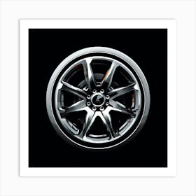 Car Wheel Tire Rim Automotive Vector Logo Design Transportation Vehicle Alloy Radial Rub (2) Art Print