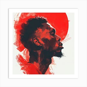 Portrait Of A Basketball Player 1 Art Print