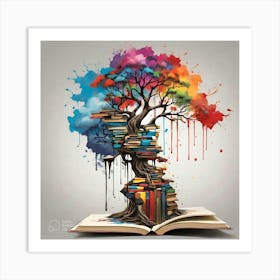 Tree Of Books 1 Art Print