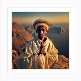 Ethiopian Man Praying Art Print