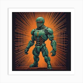 Man I’m happy to be a robot Art Print