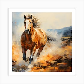 Hoofbeats Of Freedom A Horse S Odyssey Art Print