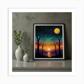 Sunset Painting Art Print