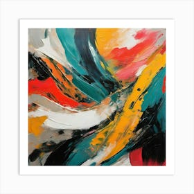 Abstract art, with its bold colours, dynamic compositions, and expressive brushstrokes 1 Art Print