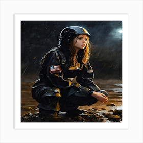 Girl In Uniform Art Print