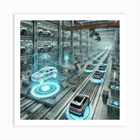 Futuristic Suv Factory Interior Art Print