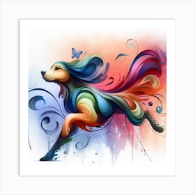 Colorful Dog 1 Art Print