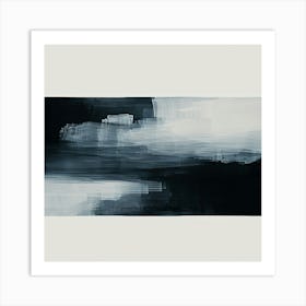 Abstract Black And White Painting 1 Art Print